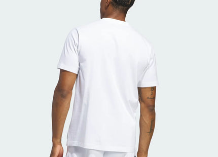 Polera Hombre Adidas Blanca Estampado Verde