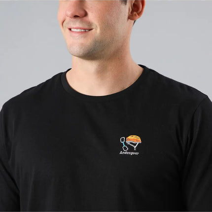 POLERA HOMBRE ANDESGEAR ÍCONO NEGRA