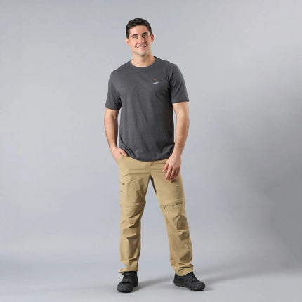 POLERA HOMBRE ANDESGEAR ÍCONO GRAFITO MELANGE