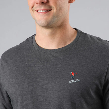 POLERA HOMBRE ANDESGEAR ÍCONO GRAFITO MELANGE