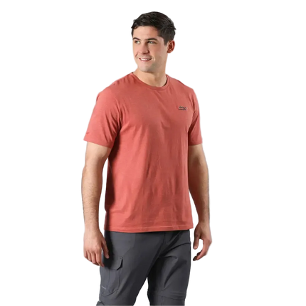 POLERA HOMBRE ANDESGEAR ICONO MARSALA MELANGE