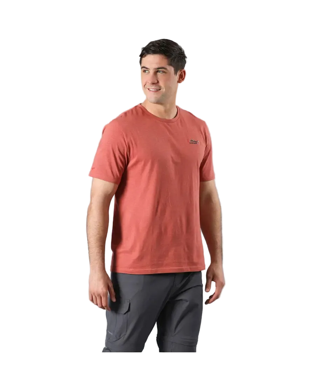 POLERA HOMBRE ANDESGEAR ICONO MARSALA MELANGE