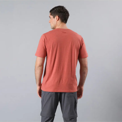 POLERA HOMBRE ANDESGEAR ICONO MARSALA MELANGE