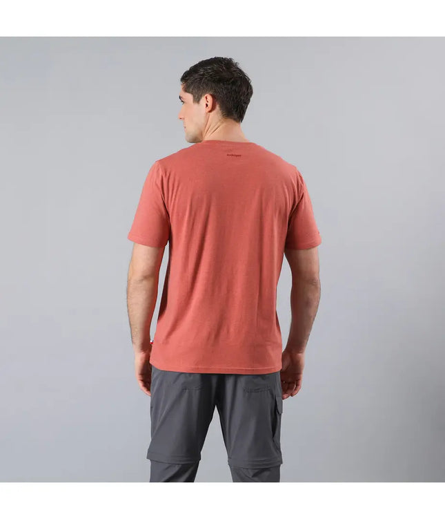 Polera Hombre Andesgear Icono Marsala Melange
