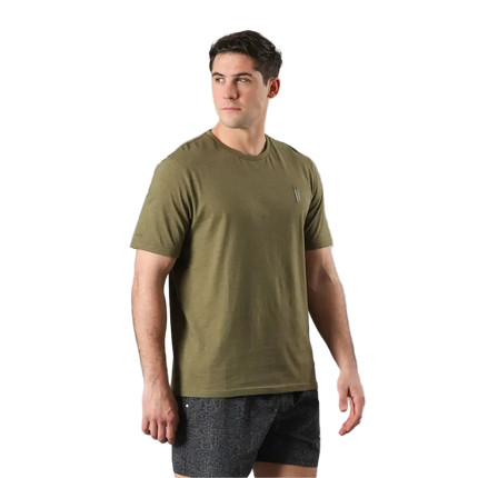 POLERA HOMBRE ANDESGEAR ÍCONO MAYFLY MELANGE OLIVA
