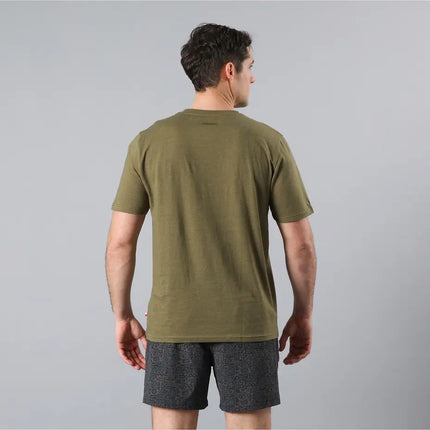 POLERA HOMBRE ANDESGEAR ÍCONO MAYFLY MELANGE OLIVA
