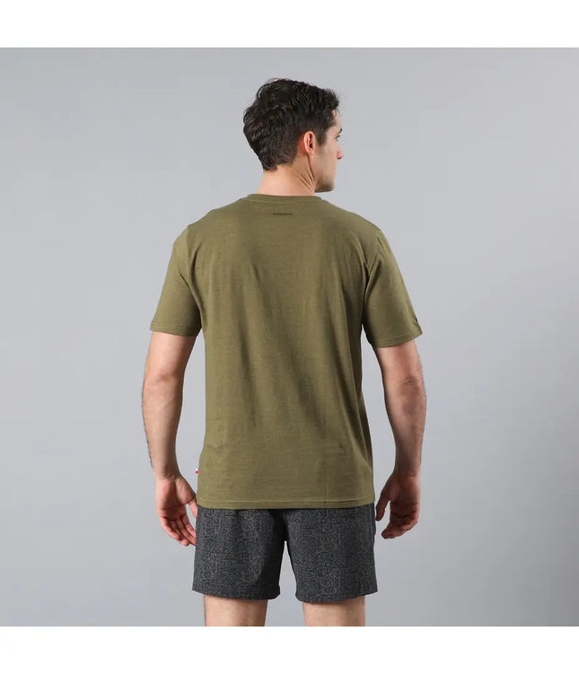 Polera Hombre Andesgear Ícono Mayfly Melange Oliva
