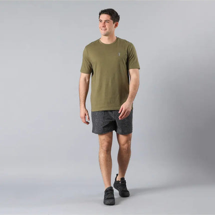 POLERA HOMBRE ANDESGEAR ÍCONO MAYFLY MELANGE OLIVA