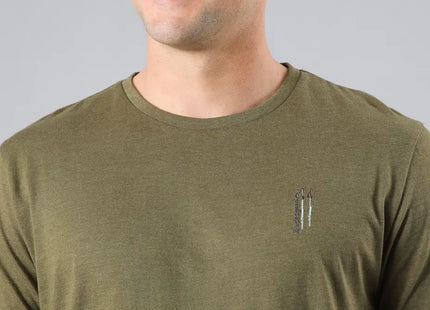 Polera Hombre Andesgear Ícono Mayfly Melange Oliva