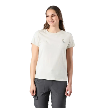 POLERA MUJER ANDESGEAR ICONO ARTIC WOLF MELANGE