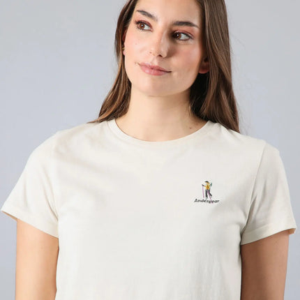 POLERA MUJER ANDESGEAR ICONO ARTIC WOLF MELANGE