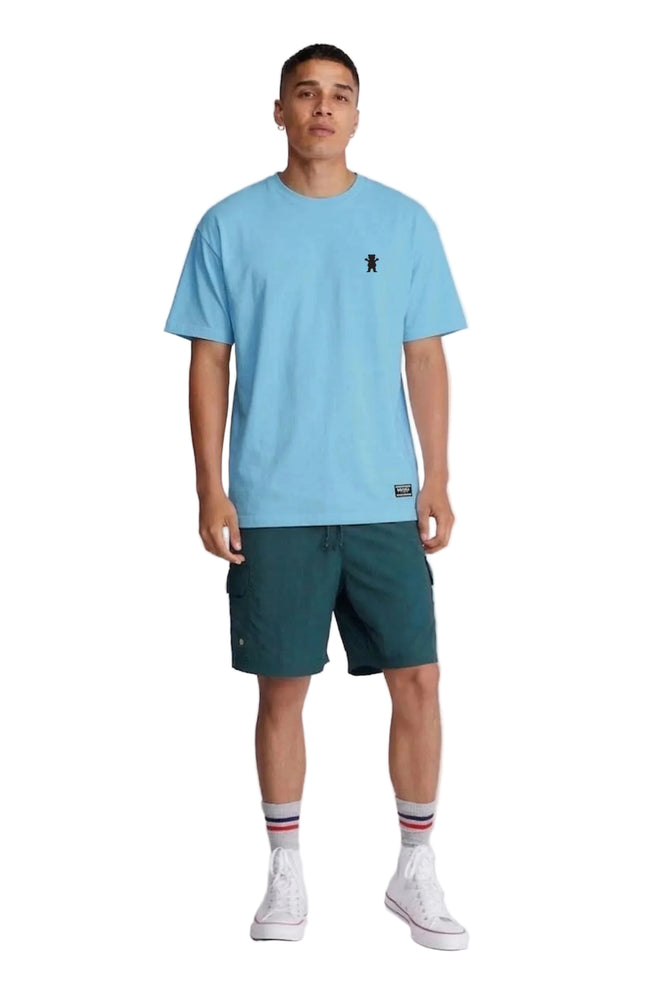 Polera Grizzly Embro OG Bear Hombre Celeste Skate Bordado