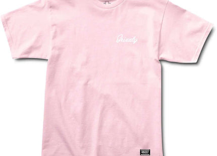 Polera Grizzly Island Time Hombre Rosado Skate Algodón