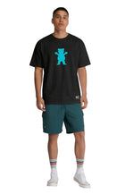 Polera Grizzly OG Bear Hombre Negro Celeste Skate Algodón