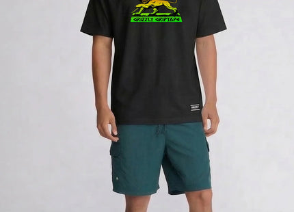 Polera Grizzly Praise Due Hombre Negro Amarillo Skate Algodón