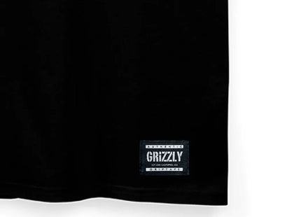 Polera Grizzly Wavy Hombre Negro 100% Algodón Skate