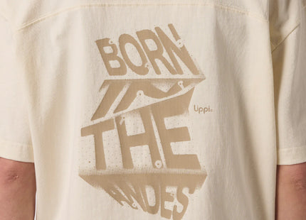 Lippi Polera Mujer Boulder Crop T-Shirt Crema