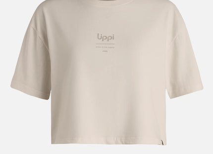 Lippi Polera Mujer Boulder Crop T-Shirt Crema
