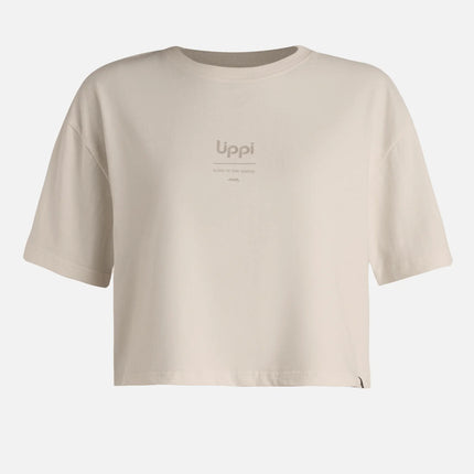 Lippi Polera Mujer Boulder Crop T-Shirt Crema
