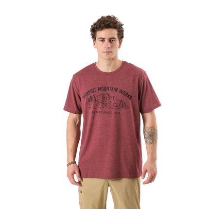 POLERA HOMBRE MARMOT MOUNTAIN WORKS TEE BURDEO HEATHER