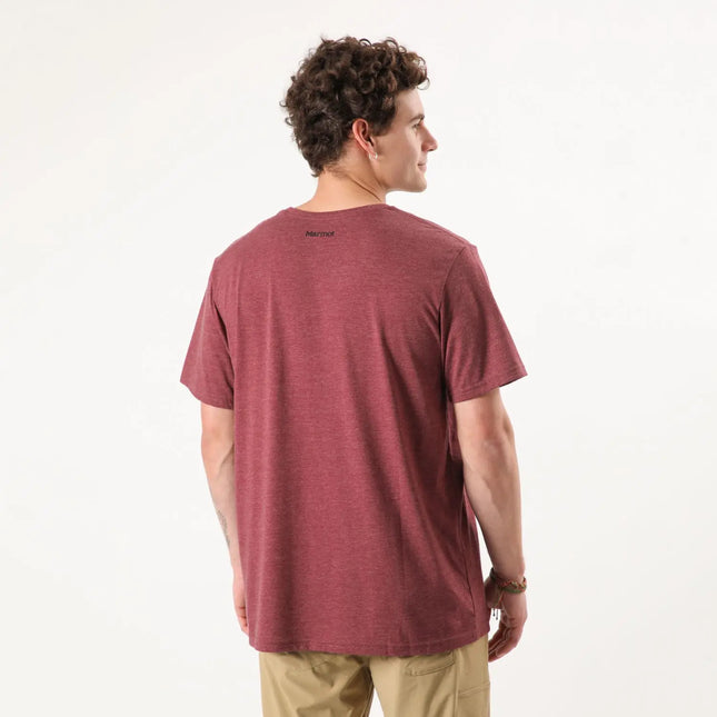 Polera Hombre Marmot Mountain Works Tee Burdeo Heather