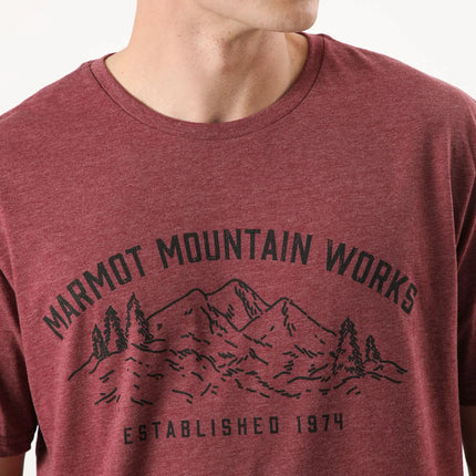 POLERA HOMBRE MARMOT MOUNTAIN WORKS TEE BURDEO HEATHER
