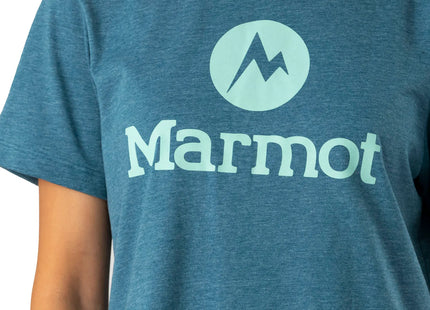 POLERA MUJER MARMOT CIRCLE LOGO TEE BLUE STEEL