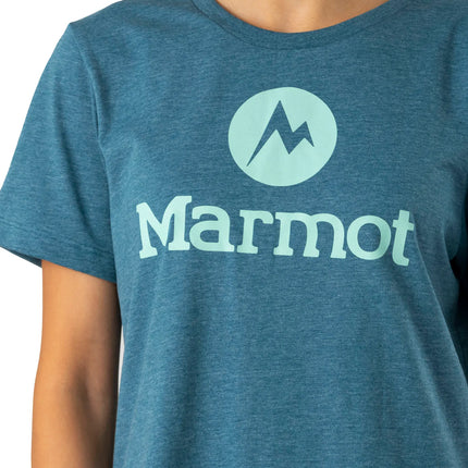 POLERA MUJER MARMOT CIRCLE LOGO TEE BLUE STEEL