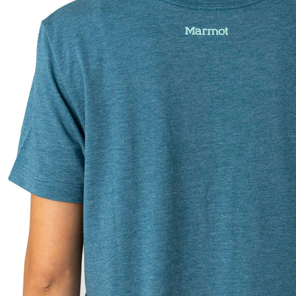 POLERA MUJER MARMOT CIRCLE LOGO TEE BLUE STEEL