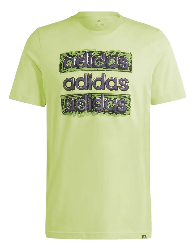 POLERA ADIDAS HOMBRE DOODLE VERDE