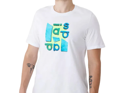 POLERA ADIDAS HOMBRE BLANCA LOGO COLOR
