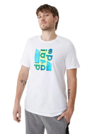 POLERA ADIDAS HOMBRE BLANCA LOGO COLOR