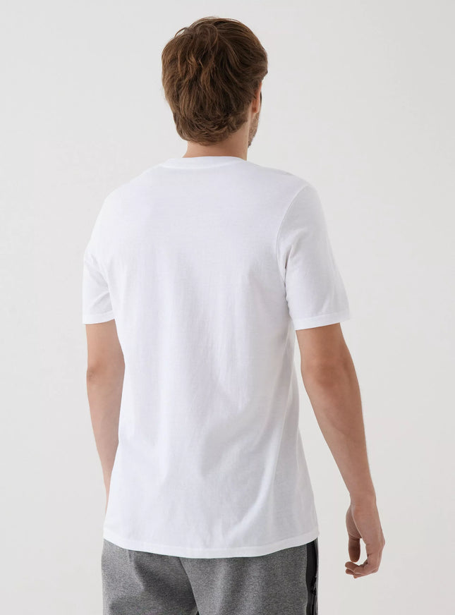 POLERA ADIDAS HOMBRE BLANCA LOGO COLOR