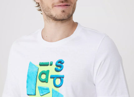 POLERA ADIDAS HOMBRE BLANCA LOGO COLOR