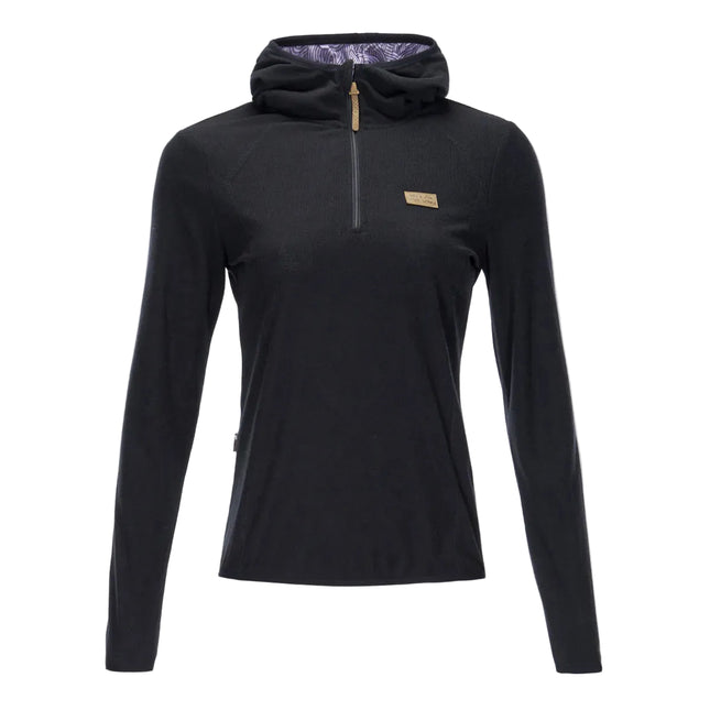 Poleron Mujer Taina Nui Negro Tribales Morado Haka Honu