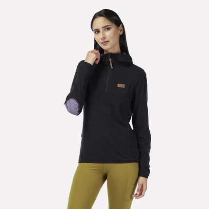 Poleron Mujer Taina Nui Negro Tribales Morado Haka Honu