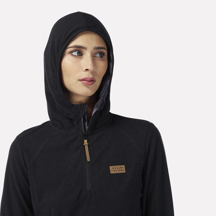 Poleron Mujer Taina Nui Negro Tribales Morado Haka Honu