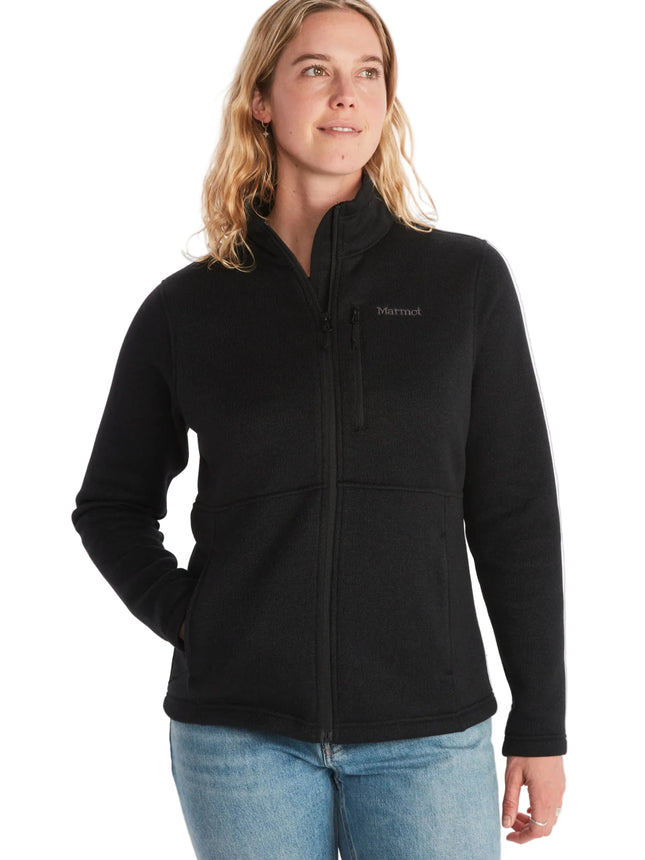 Polar Marmot Drop Line Mujer Negro Forro Polar Outdoor