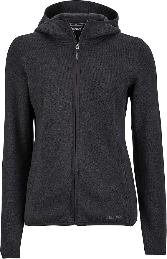 Polar Marmot Norhiem Jacket Mujer Negro Fleece Capucha Invierno