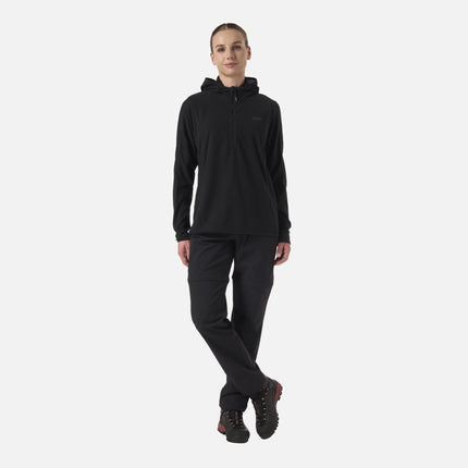 Poleron Mujer Jacaranda Nano-F 1/4 Zip Hoody Negro Lippi