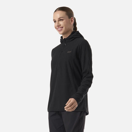 Poleron Mujer Jacaranda Nano-F 1/4 Zip Hoody Negro Lippi