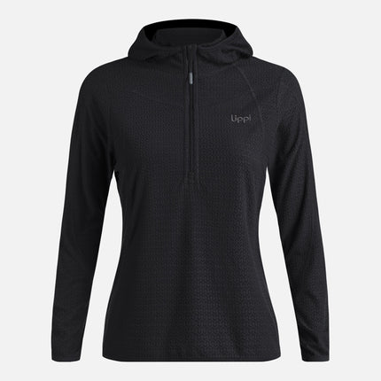Poleron Mujer Jacaranda Nano-F 1/4 Zip Hoody Negro Lippi