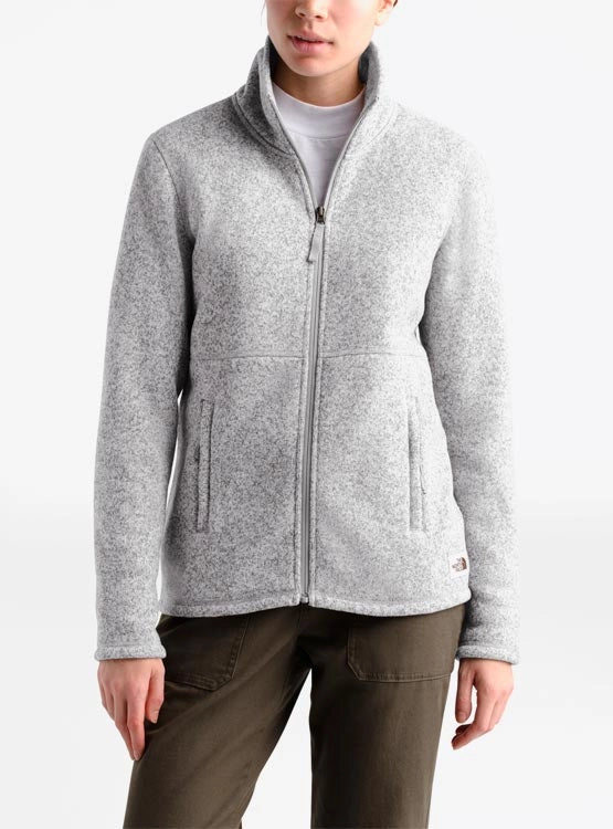 Polar The North Face Crescent Full Zip Mujer Gris Jaspeado