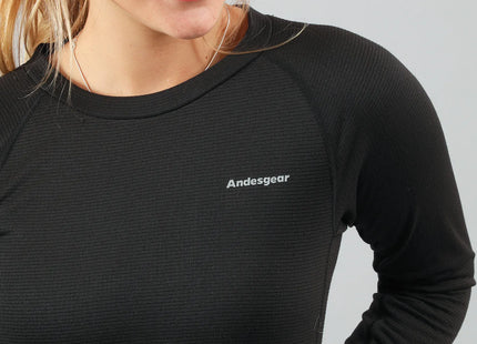 Primera Capa Superior Mujer Andesgear Línea Expedición Negra