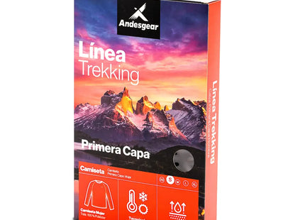 Primera Capa Superior Mujer Andesgear Trekking Negra