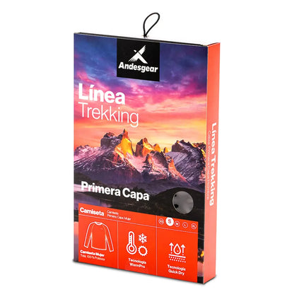 Primera Capa Superior Mujer Andesgear Trekking Negra