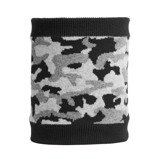 Cuello Doite Camo Unisex Negro Lana Merino Fleece Invierno