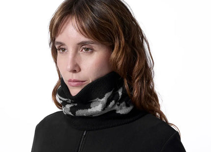 Cuello Doite Camo Unisex Negro Lana Merino Fleece Invierno
