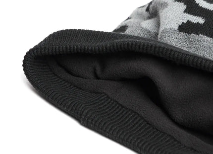 Cuello Doite Camo Unisex Negro Lana Merino Fleece Invierno