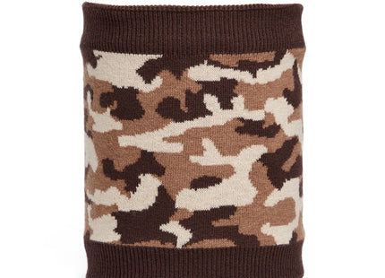 Cuello Doite Camo Unisex Marrón Lana Merino Fleece Invierno